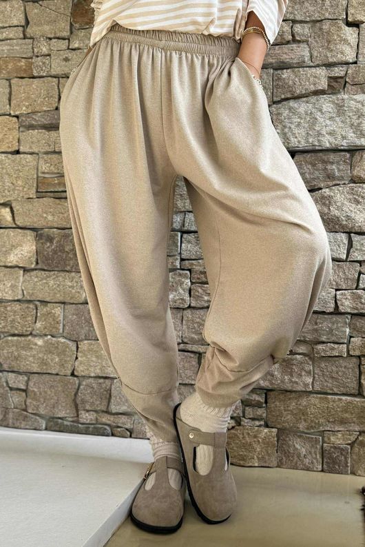 The Sunday Morning 7/8 Twist Pant Oatmeal Melange